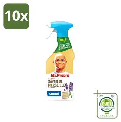 Produktbild von 10 x Mr. Proper Allesreiniger Spray - Marseille Seife und Lavendel - 500 ml - Großpackung - 10 Stücke
