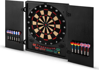 Produktbild von Dartchamp Dartscheibe Dartautomat Softtip Design-Türen schwarz