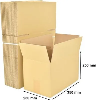 Obrázek produktu pro Skládací karton 350 x 250 x 250 mm krabice 50 kusů