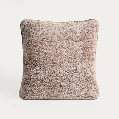 Zdjęcie produktu dla HOMLA Poszewka CALENTAR z melanżową szerpą brązowa 45x45 cm