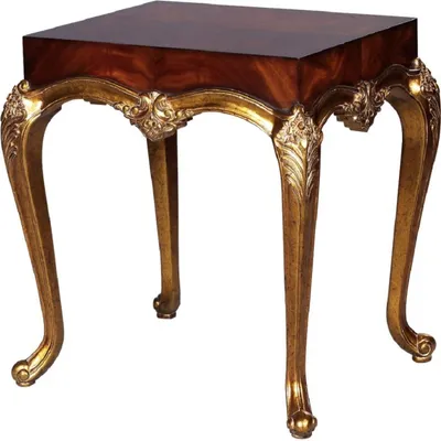 Produktbild von Casa Padrino Luxus Barock Beistelltisch Dunkelbraun / Antik Gold - Prunkvoller Massivholz Tisch im Barockstil - Barock Wohnzimmer Möbel