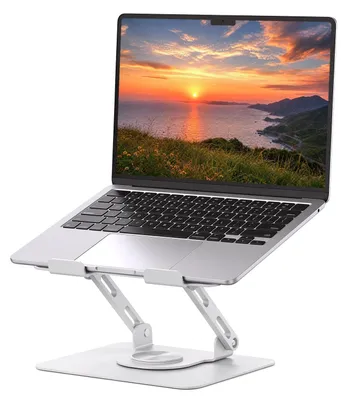 Zdjęcie produktu dla Podstawka pod laptopa - Regulowana wysokość - 360° obrotowa - 10 do 17 cali - Składana