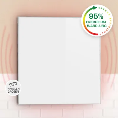 Produktbild von Klarstein Infrarotheizung mit Thermostat, 360W Elektroheizung, Infrarotheizung zur Wandmontage, IR mit Erkennung Offener Fenster, CO2-Freier Feuchtraum Flach-Heizkörper, Sparsame Elektro Wand Heizung