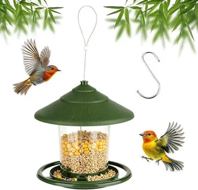 Produktbild von Vogelhaus zum Aufhängen - Kunststoff - wetterfest - ideal für Wildvögel - Vemera