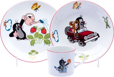 Zdjęcie produktu dla Thun 1794 Mole, zestaw dla dzieci, czeska porcelana, Thun, 3 szt