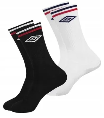 Produktbild von Umbro Herren Socken 2 Paar Komfortabel Schwarz Weiß Größe 39-42
