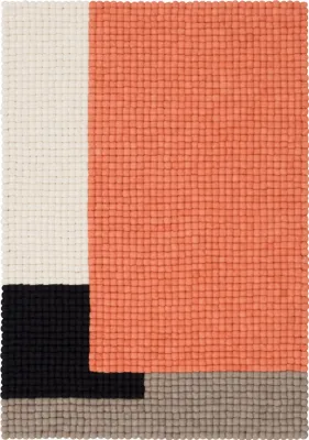 Image de Tapis de boules de feutre Cube Rectangle 90 x 130 cm