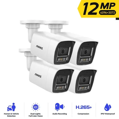 Zdjęcie produktu dla Kamera monitoringu o rozdzielczości 12 MP - Kamera monitoringu zewnętrznego - Kamera IP - Kamera CCTV