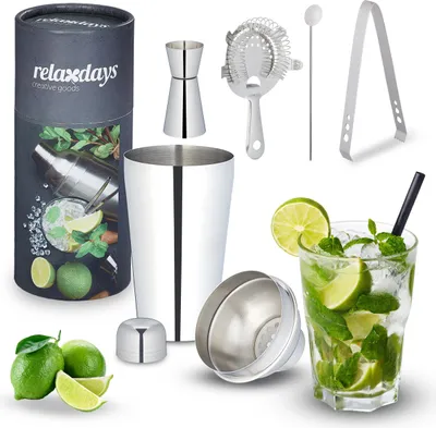 Produktbild von relaxdays Sada 5 šejkrů na koktejly