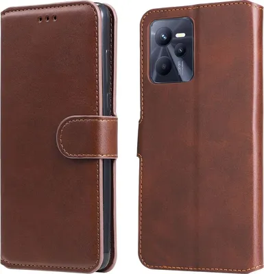 Produktbild von Mobigear Wallet  Realme C35 Hülle Klapphülle Geldbörse - Braun