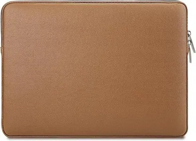 Obrázek produktu pro Pouzdro na 13palcový notebook pro MacBook Air, Pro (M3, M2, M1) a 13,3palcový Chromebook, voděodolné kožené pouzdro, tenké polstrované, hnědé