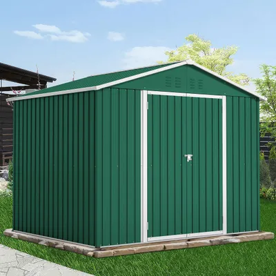 Produktbild von 22x Trapezblech Metall Dachplatten für 10.12 m² Stahlblech Verzinkt Profilblech für Carports Gerätehäuser und Dächer Wellenprofil Wandblech Grün