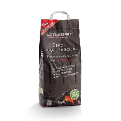 Zdjęcie produktu dla LotusGrill LK-2500, Drewno opałowe, Ciemnoszary, Kominek, CE, Buk, 2,5 kg