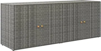 Image de Coffre de jardin en bois - Coffre de jardin en bois Stockage - Entrepôt de jardin en bois - Coffre de jardin Pour l'extérieur - Gris