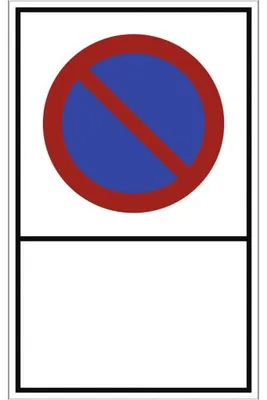 Produktbild von Dreifke® Schild Eingeschränktes Haltverbot - zur Selbstbeschriftung, Alu, 400...