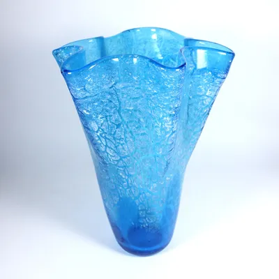 Produktbild von Glasvase Toscana Murano 33,5cm blau