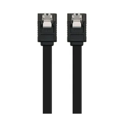 Zdjęcie produktu dla NanoCable 10.18.1001-BK - Kabel do transmisji danych 6G SATA III z kotwami (0,5 m), kolor czarny