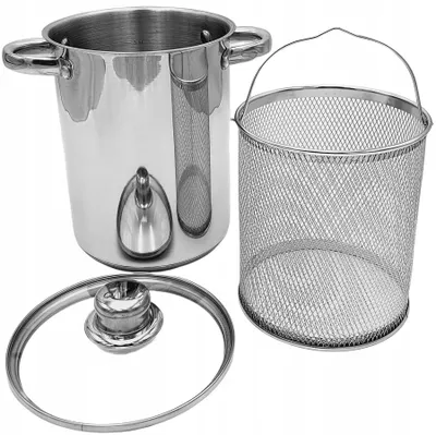 Produktbild von Zilner Edelstahl Stieltopf mit Korbeinsatz für Spargel Induktion 16cm