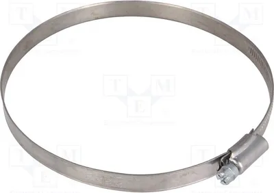 Imagen del producto de 1 abrazadera para manguera, ancho: 12 mm, rango de sujeción: 120-140 mm, acero inoxidable AISI 430, modelo DD2120. Abrazaderas para mangueras