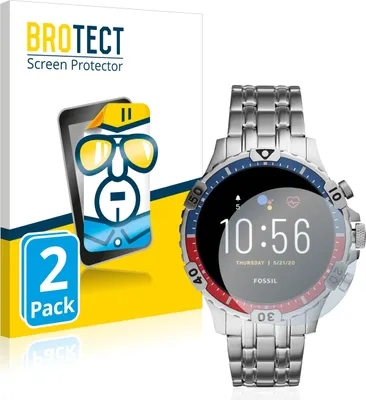 Produktbild von 2x Für Fossil Garrett HR (5. Gen) Schutzfolie BROTECT Displayschutz Display Schutz Folie Klar Transparent