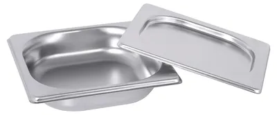Produktbild von Salatschale GN 1/6, aus Edelstahl 18/10, 16 x 17,6 cm, 0,7 Liter Volumen : Salatschale Variante: Salatschale