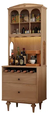 Productafbeelding van Bruin keukenbuffet, modern, elegant, houten buffetkast voor de eetkamer