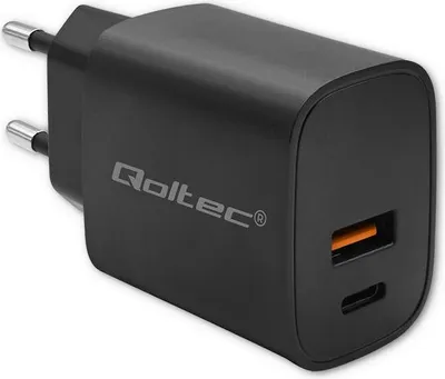 Obrázek produktu pro Qoltec GaN POWER PRO charger 1xUSB C, 1xUSB, 30W