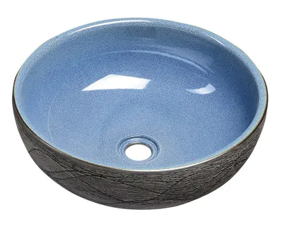 Produktbild von Sapho PRIORI Keramik-Waschtisch Ø 41 cm, Blau/Grau