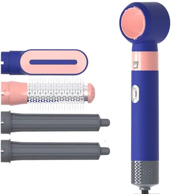 Produktbild von Lockenstäbe, Lockenstab, 600W, 5 in 1 Multifunktional-Haartrockner Set, 5 austauschbare Stäbe, Negativionen Stylingbürsten