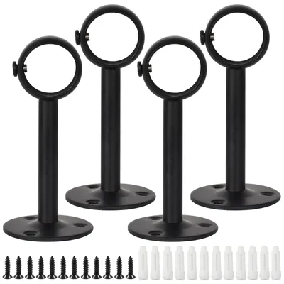 Immagine prodotto di Set di 4 supporti a soffitto per tende, completo di viti