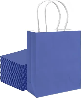 Productafbeelding van Geschenktassen 24 stuks, middelgroot, 21x11x27,3 cm, paars-blauw, voor feesten