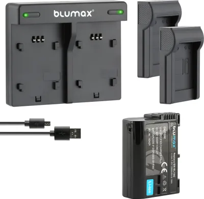 Produktbild von 1x Akku + Lader für Nikon EN-EL15C D7000,  Z5 Z6 Z7 II D7500 1300 mAh 7,0V