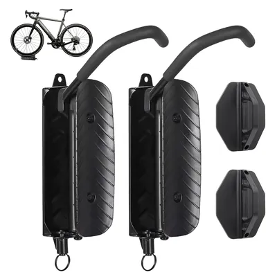 Produktbild von Fahrrad Wandhalterung 2er-Set – Schwenkbare, platzsparende Halterung für die Garage. Perfekt für Straßenräder und andere Fahrräder zur Aufbewahrung.