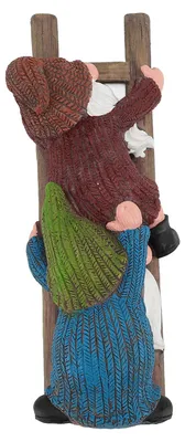 Produktbild von Gartenzwerg-Statue aus Kunstharz, Leiterklettern, lustig für Rasen, Veranda