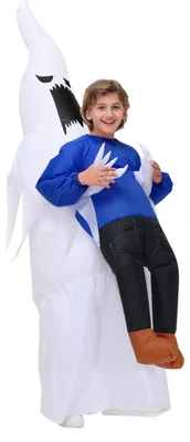 Aufblasbares Geist-Kostüm für Kinder, Halloween, Cosplay, 120-150 cm