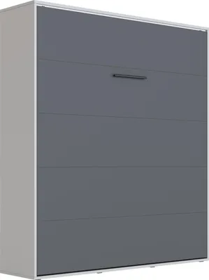 Produktbild von SMARTBett Schrankbett M3 Vertikal 180x200 Perlgrau/Anthrazit mit Polsterrahmen ohne Zusatzoption
