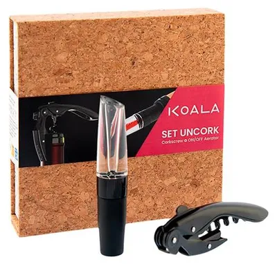 Korkenzieher-Set mit Weinbelüfter und Korketui