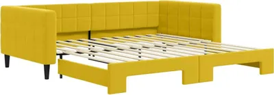 Obrázek produktu pro vidaXL Rozkládací lehátko žluté 100x200 cm Velvet