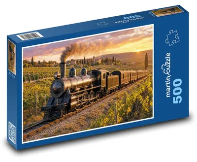 Obrázok produktu pre Puzzle 500 Parný vlak vo viniciach - martinpuzzle