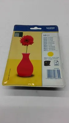 Obrázek produktu pro Brother LC121YBP, Standardní výtěžnost, Žlutá, Inkoust na pigmentové bázi, 1 kusů, 300 str., Balení po jednom