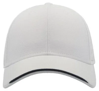 Image de Casquette de baseball Atlantis Estoril à 6 panneaux, tissu jacquard LT909 (taille unique) (blanc)