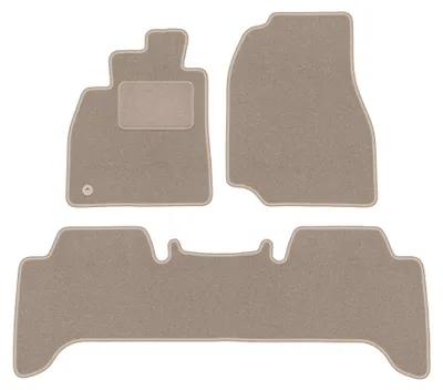 Image de Tapis de sol en moquette pour Toyota Land Cruiser J100 1998-2007 (tout-terrain) – jeu de 4 pièces, beiges, sur mesure – Wielganizator LUX