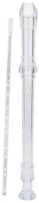 Produktbild von Klarinette 8-Loch G-Taste für Kinder-Früherziehung mit Reinigungsstab, Musikinstrument, transparent