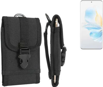 Produktbild von K-S-Trade Holster Handy Hülle kompatibel mit Honor 100 Pro Holster Handytasche Gürtel Tasche Schutz Hülle Robust Outdoor schwarz