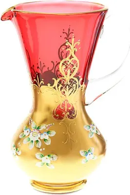 Produktbild von Krug Red Queen 2000 ml, Rot/Gold, aus Glas