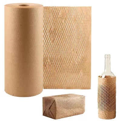 Honingraatpapier 30 cm x 100 m, braun, 80 g/m², Kraftpapier