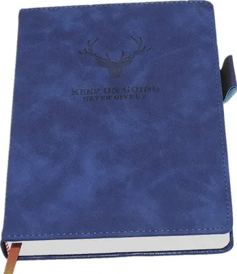 Produktbild von Notizbuch A5 liniert, Hardcover-Tagebuch mit 360 Seiten und 80 g/m² Premium-Papier für Notizen, Planungen, Studium, Reisen, Zeichnungen, Skizzen und Projekte (blau)