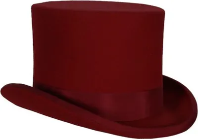 Produktbild von T2224-0800-61 bordorot hochwertiger Wollfilz Zylinder 14 cm hoch Gr.61
