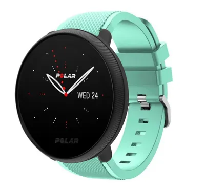 Produktbild von Strap-it Polar Ignite 2 Twill Silikonarmband (Aqua)