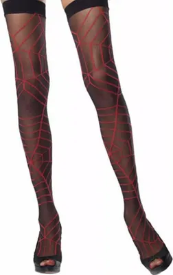 Produktbild von Rote Hexen Overknees - für Halloween Kostüm Damen
